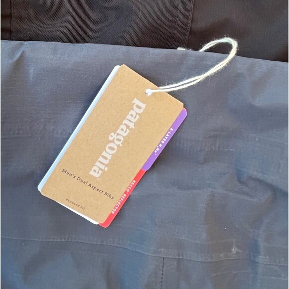NWT! Patagonia Dual Aspect Bibs Men's S Alpine Climbing Recco Smolder Blue $399 - Picture 11 of 13